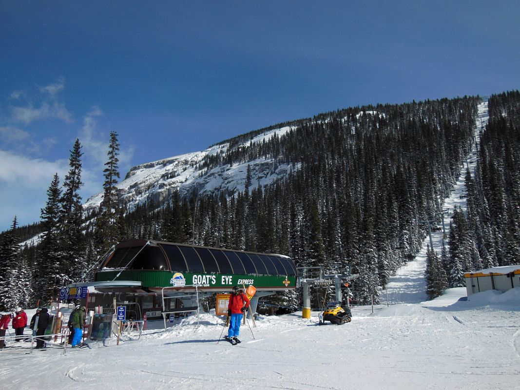 14B Getting On The Goats Eye Mountain Chairlift At Banff Sunshine Ski Area